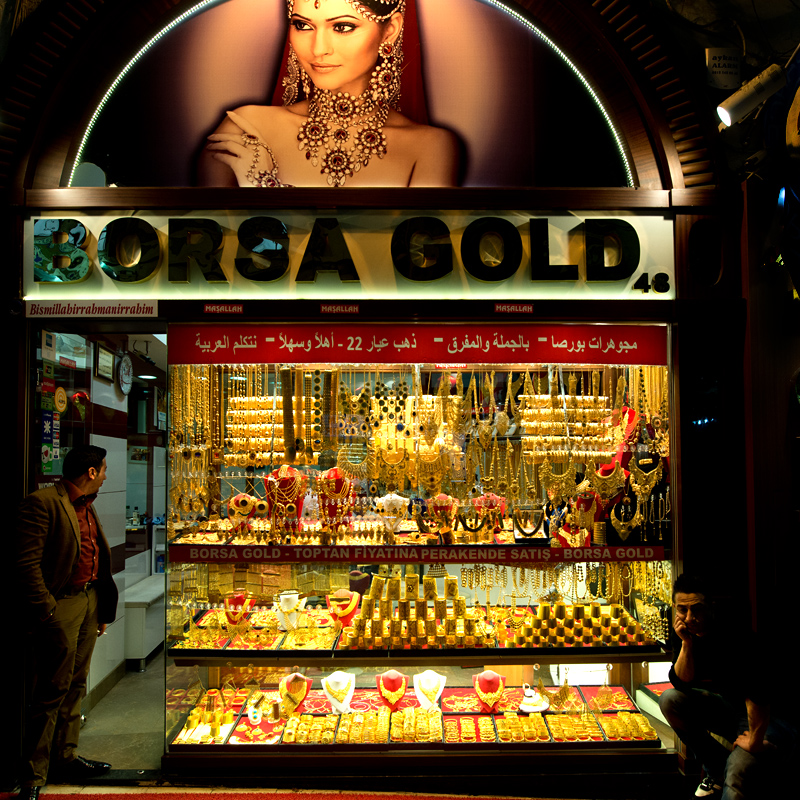Bijouterie dans le grand bazar, Istanbul, Turquie