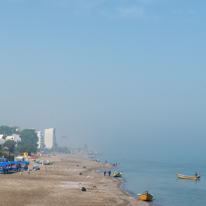 Plage sur la mer Caspienne, Chaloos, Iran