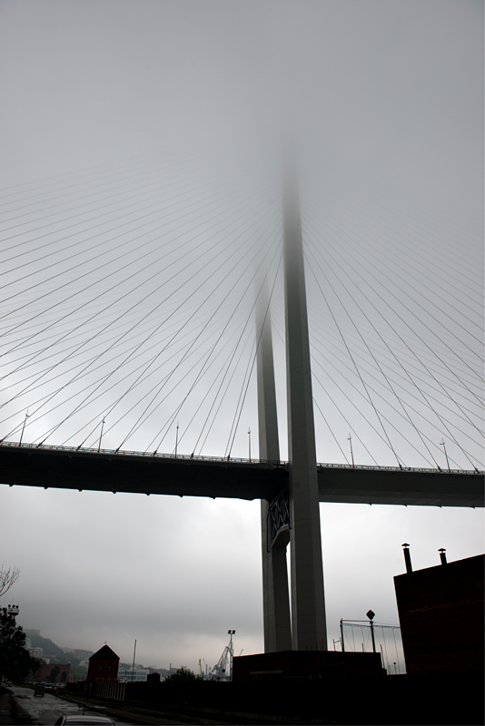 Le pont Zoloto Rog ou pont de la Corne d'Or, Vladivostok, kra de Primorie, Russie