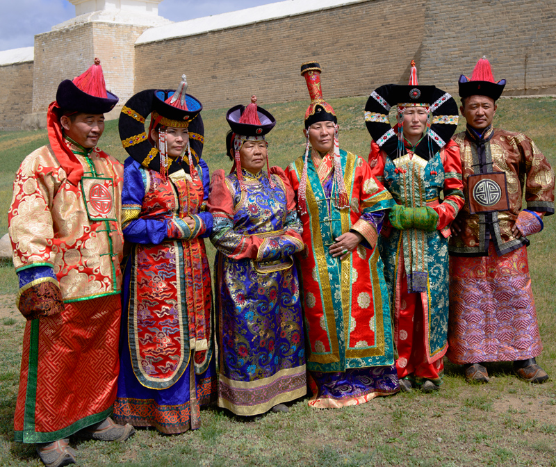 Costumes traditionnels mongols, Kharkhorin, Mongolie