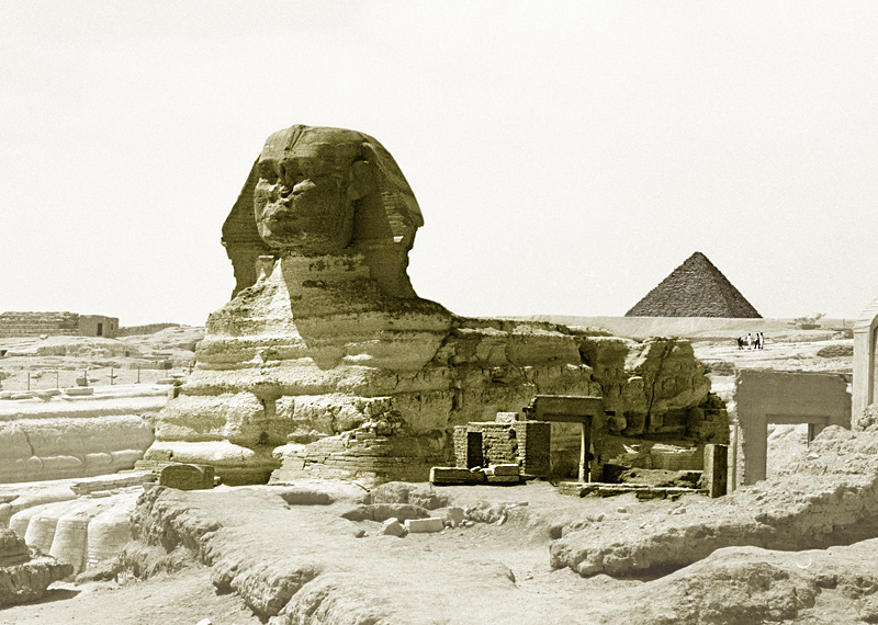 Le Sphinx prs des pyramides de Gizeh, Le Caire, Egypte