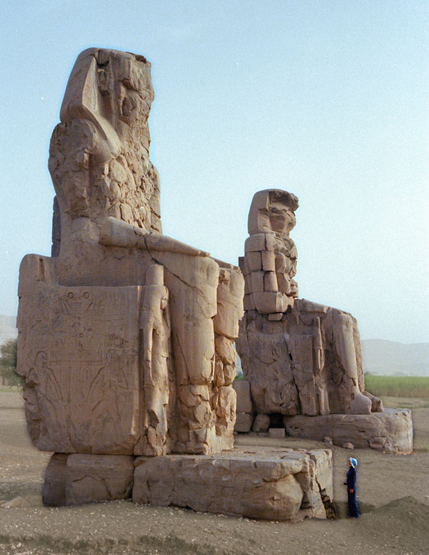 Les colosses de Memnon, Luxor ou ancienne Thèbes, Egypte
