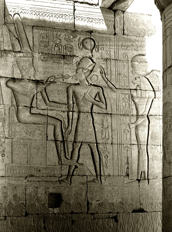 Mur avec bas-relief, Ramesséum, Louxor, Egypte