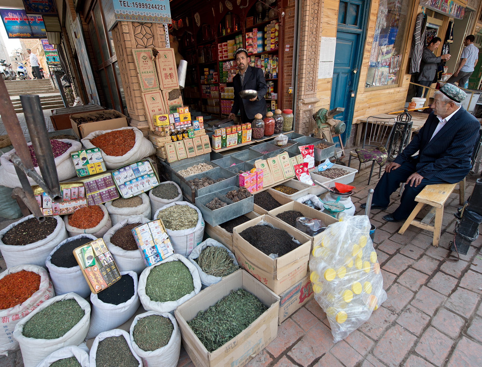 Vendeur d'épices, Kashgar.