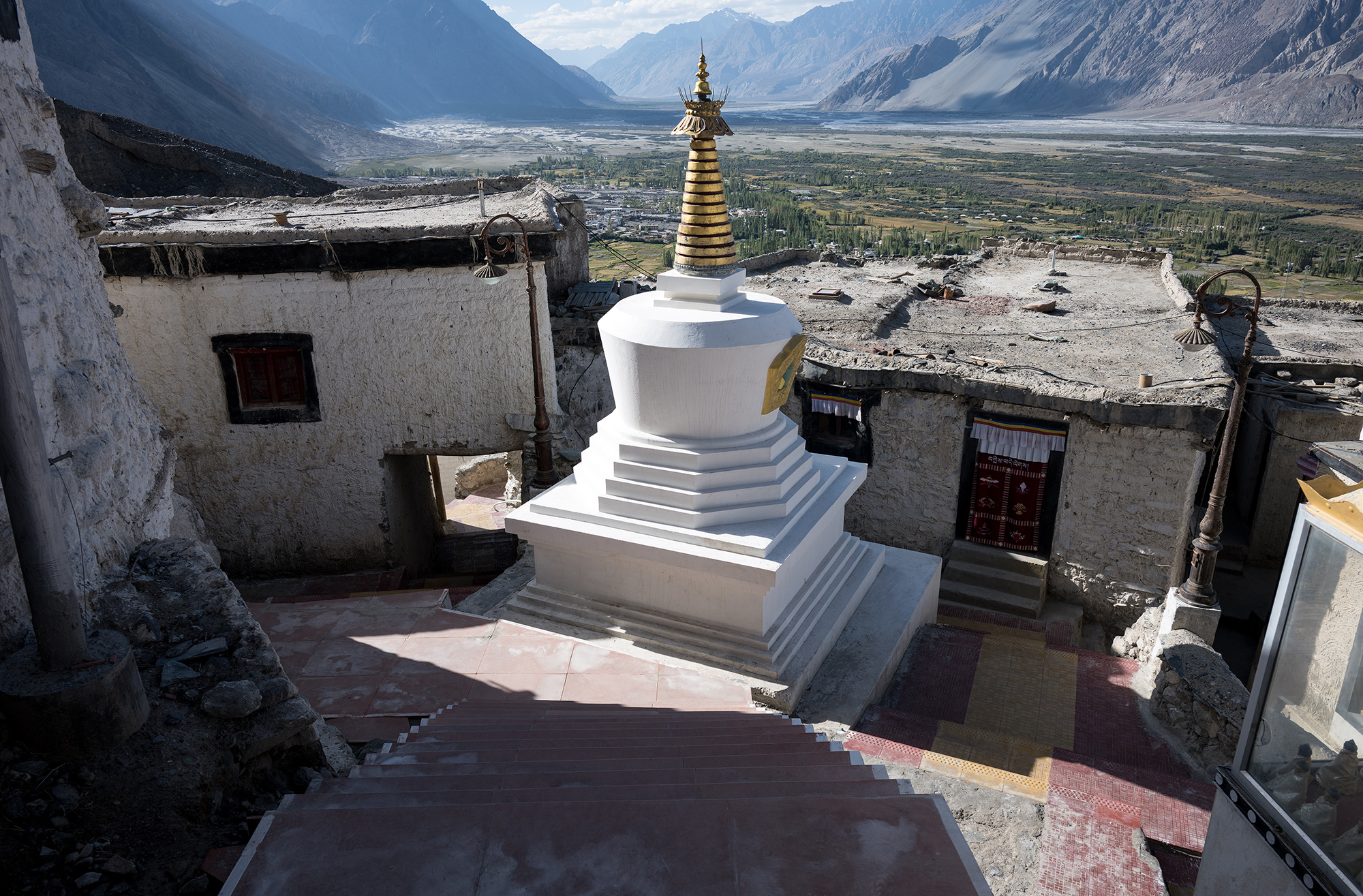 La vallée de la Nubra vue depuis le monastère de Diskit