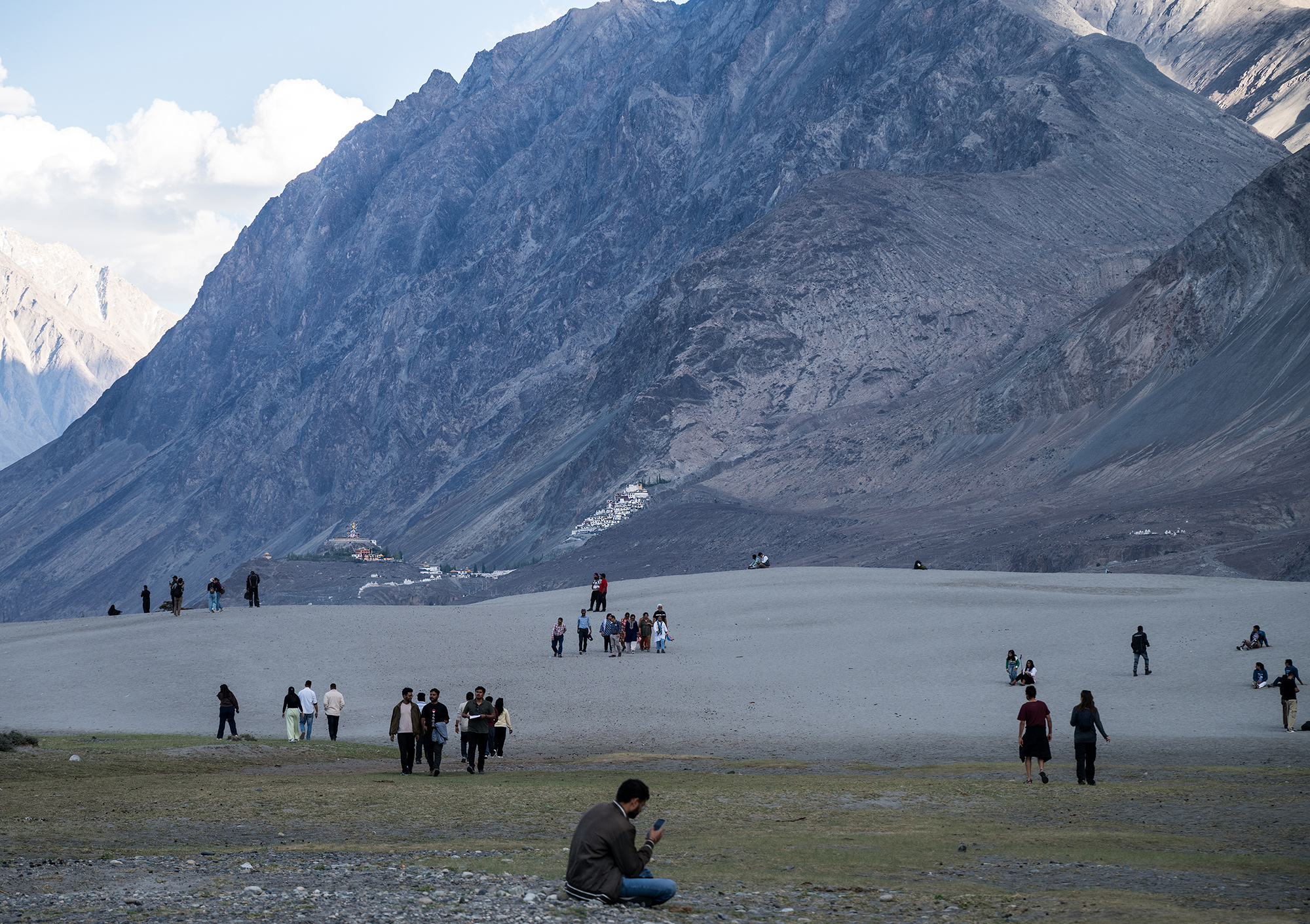 Paysages de dunes de sable dans la vallée de la Nubra, Ladakh