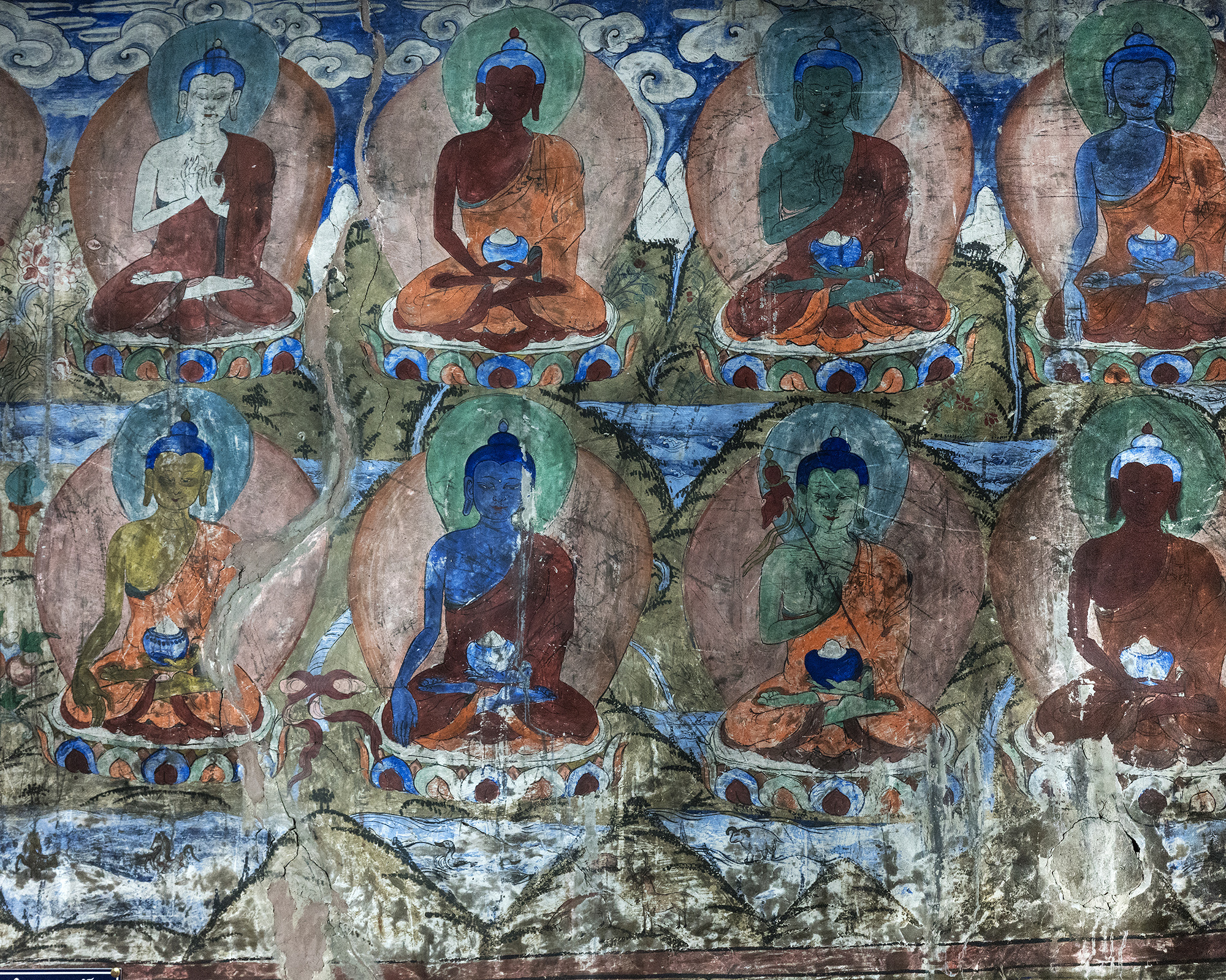 Les Trente-Cinq Bouddhas de Confession au monastère Ensa, vallée de la Nubra