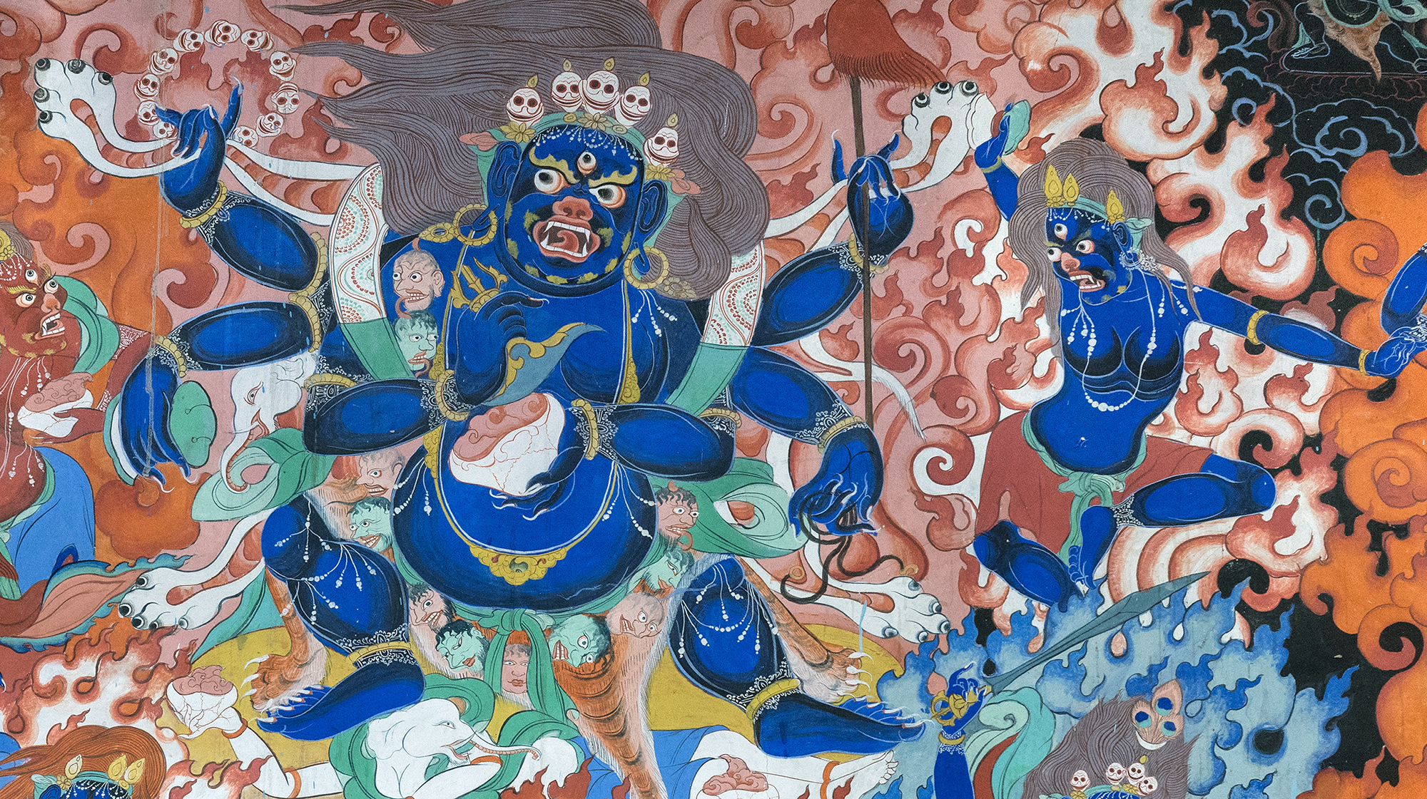 Mahākālas au monastère de Samstanling