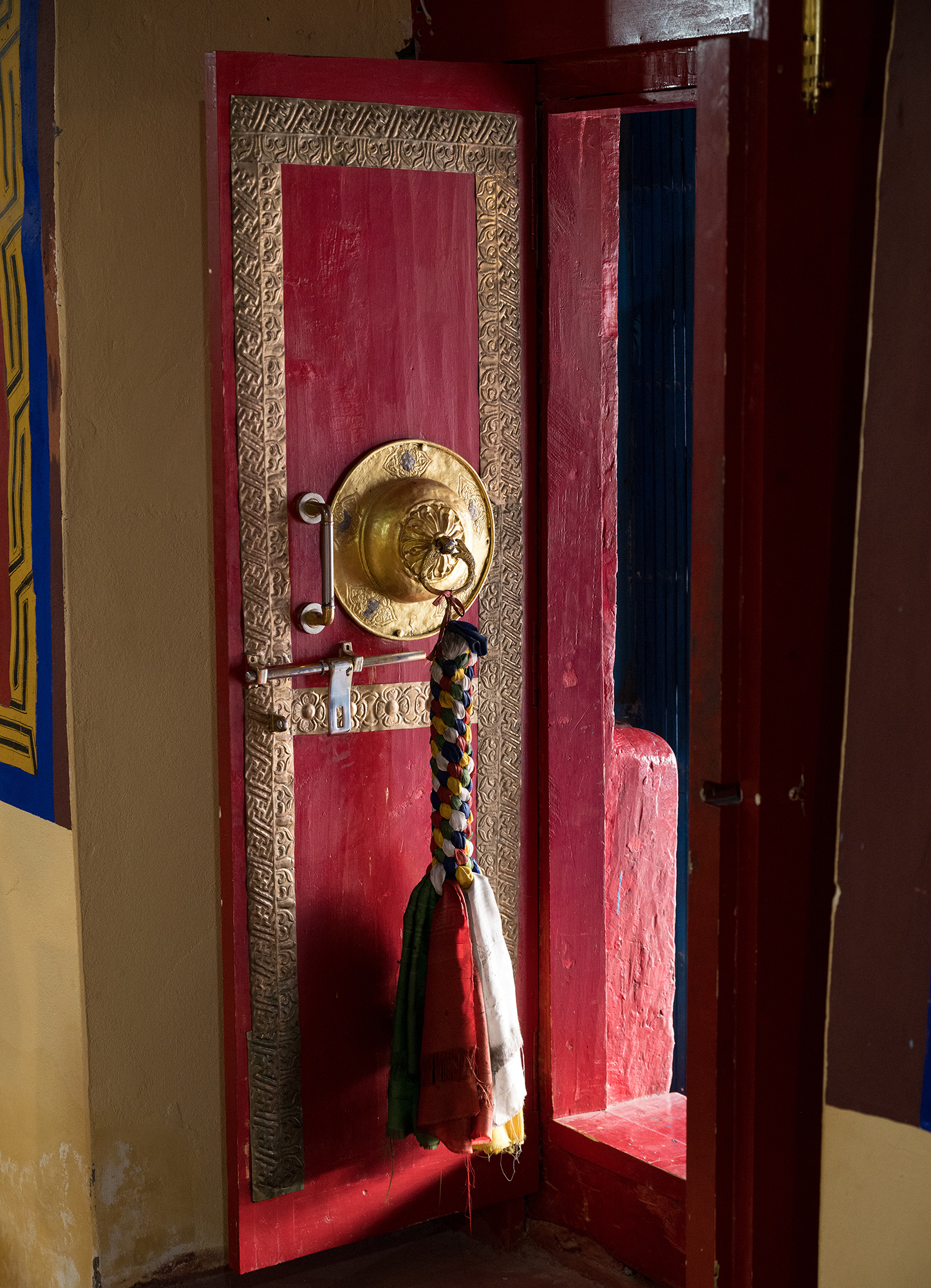 Porte du monastère de Samstanling, vallée de la Nubra