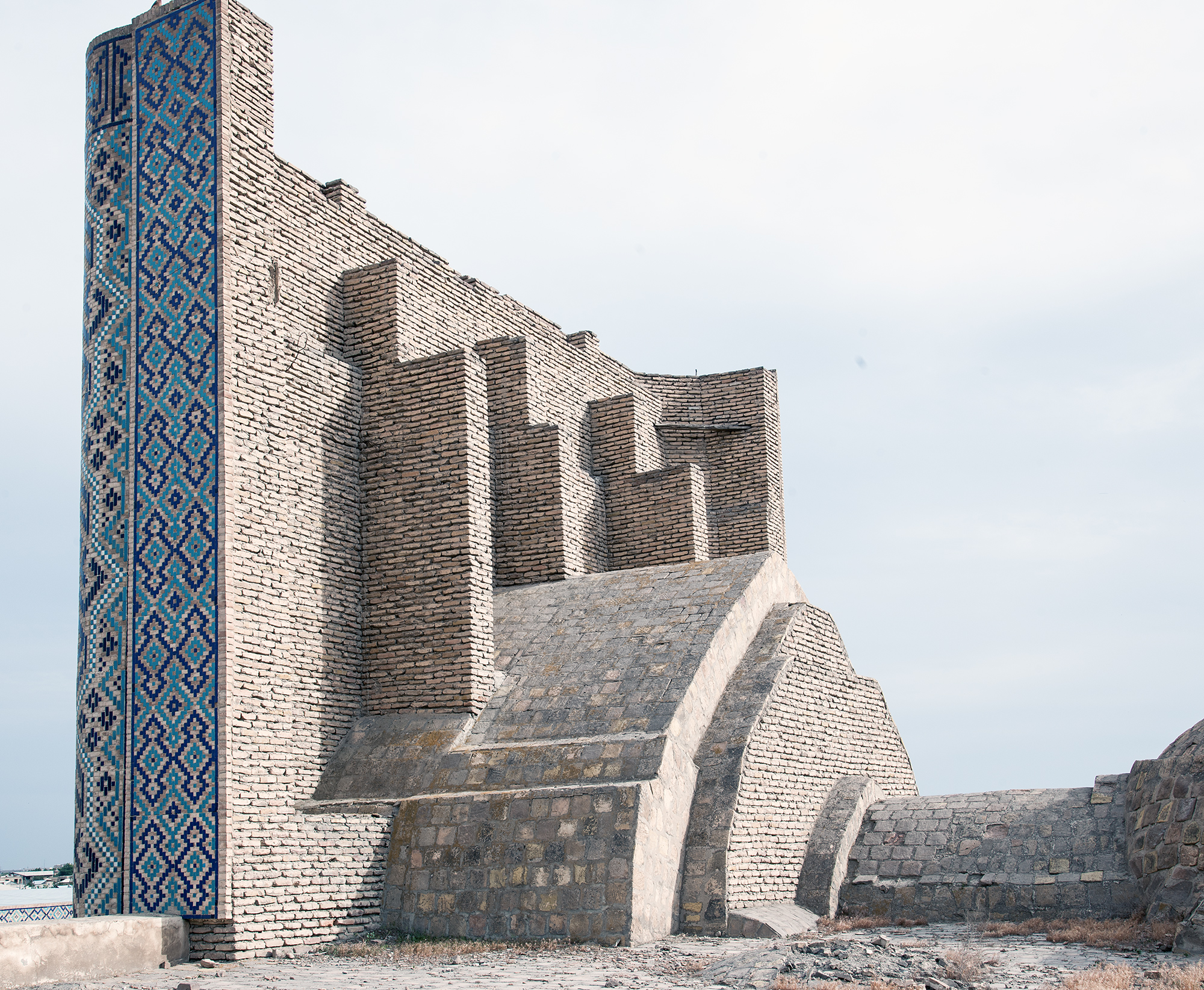 Partie arrière du pishtak de la madrassa Abdullakhan, Boukhara.