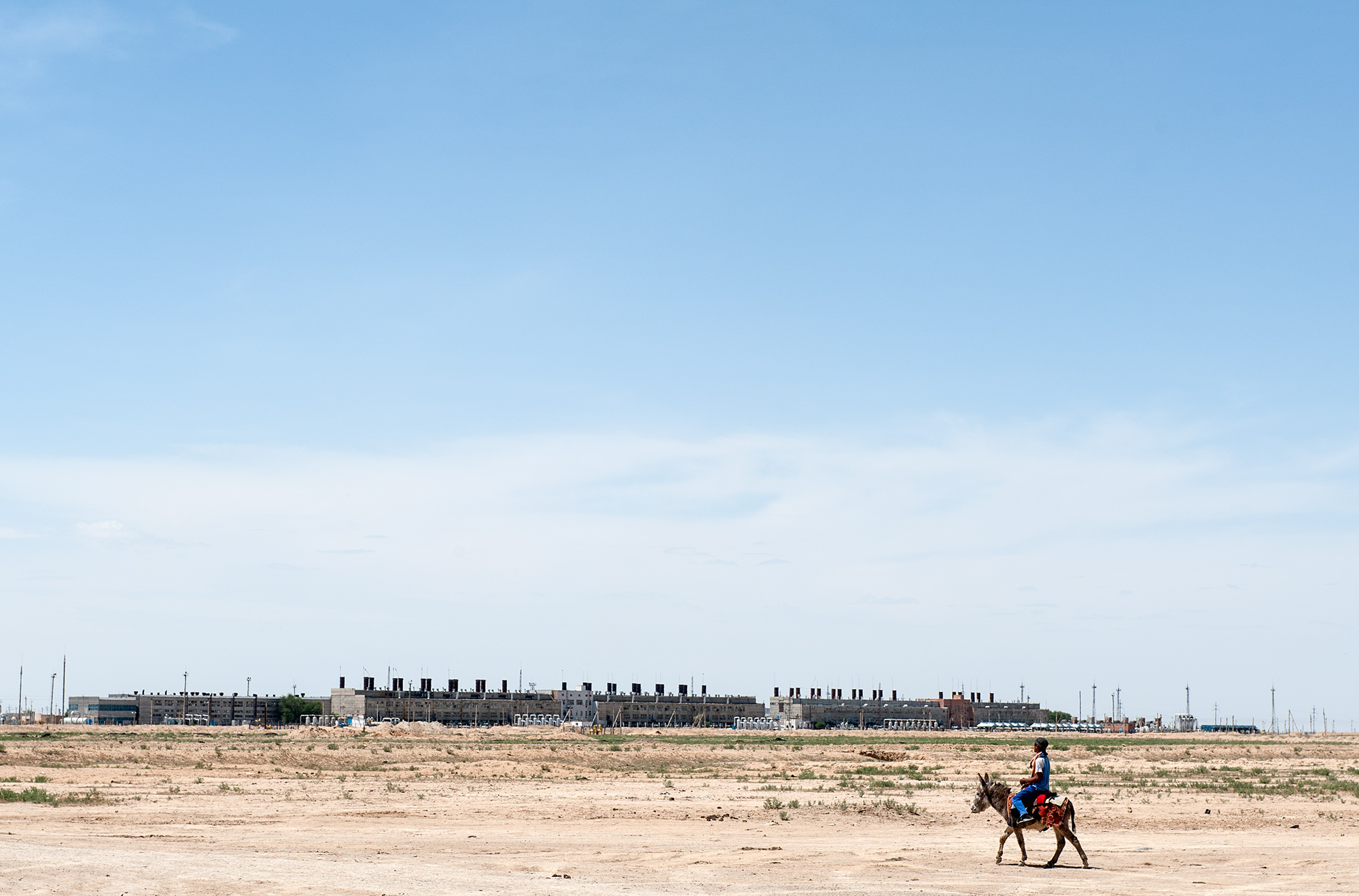 Station de pompage du gaz naturel dans le désert de Kyzylkoum.