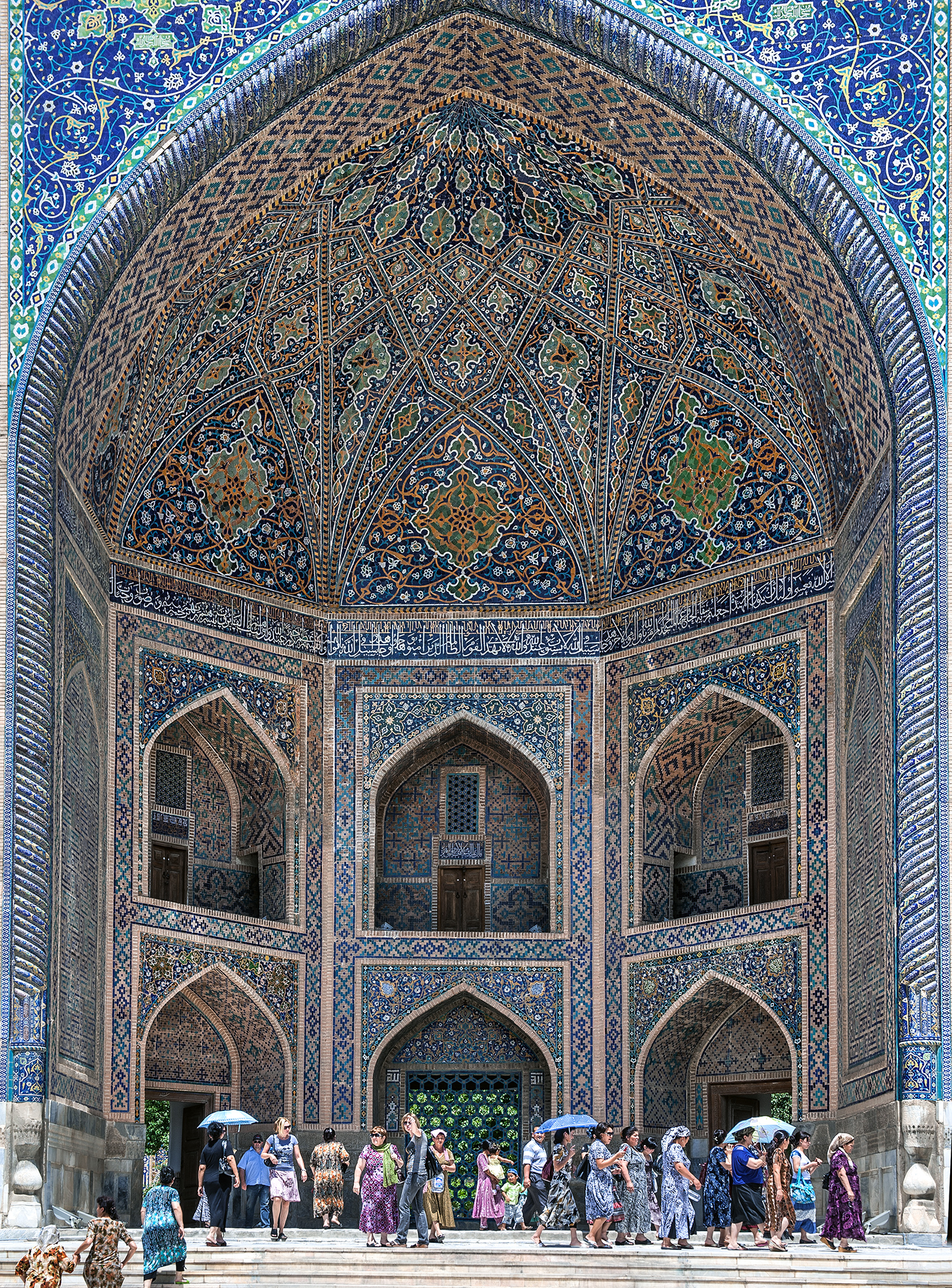 L'iwan de la madrassa Tilla-Qari. Le Régistan, Samarcande.