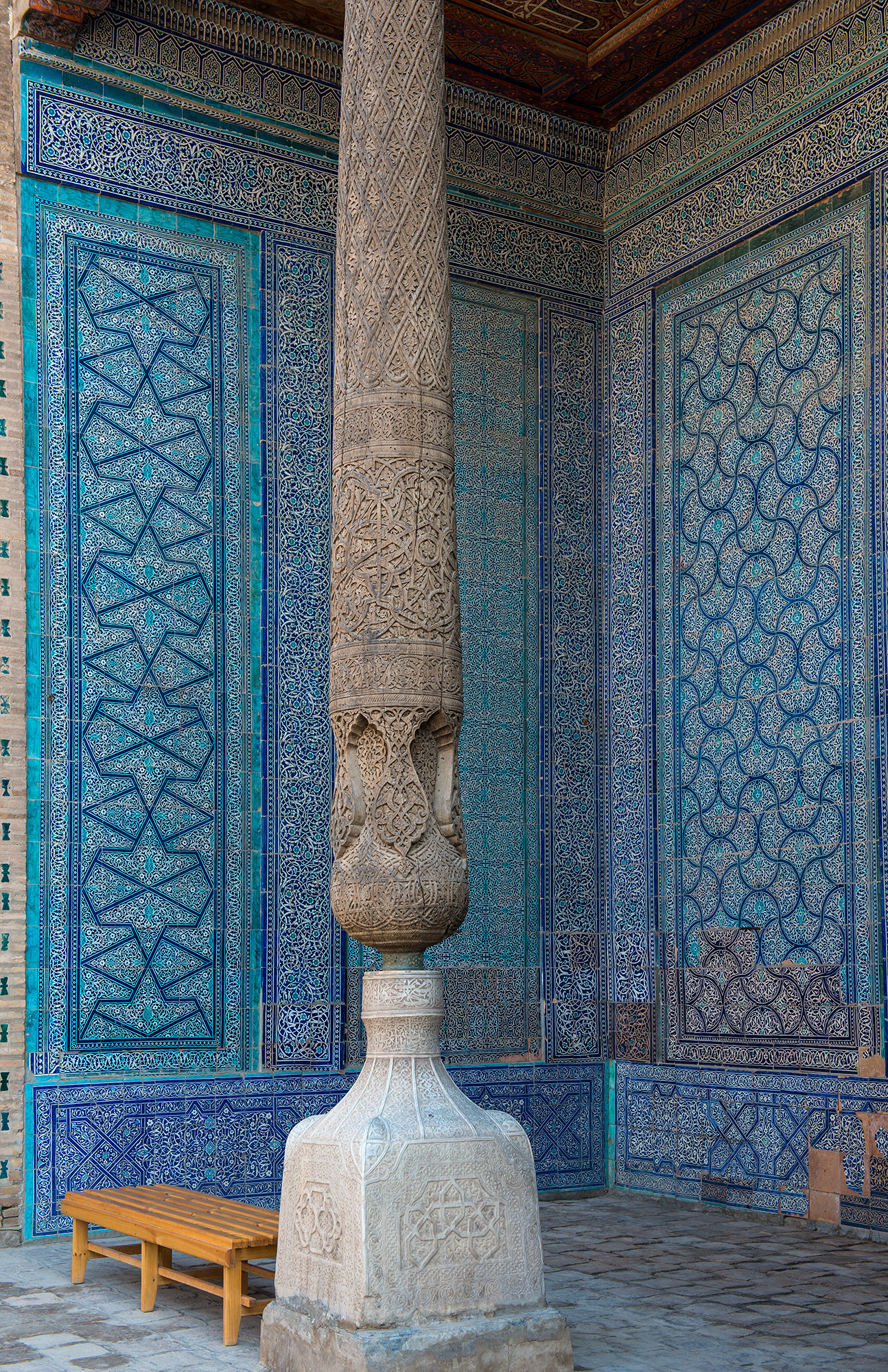 Décoration d'une loge du harem du palais Tach Khaouli. Itchan Kala, Khiva.