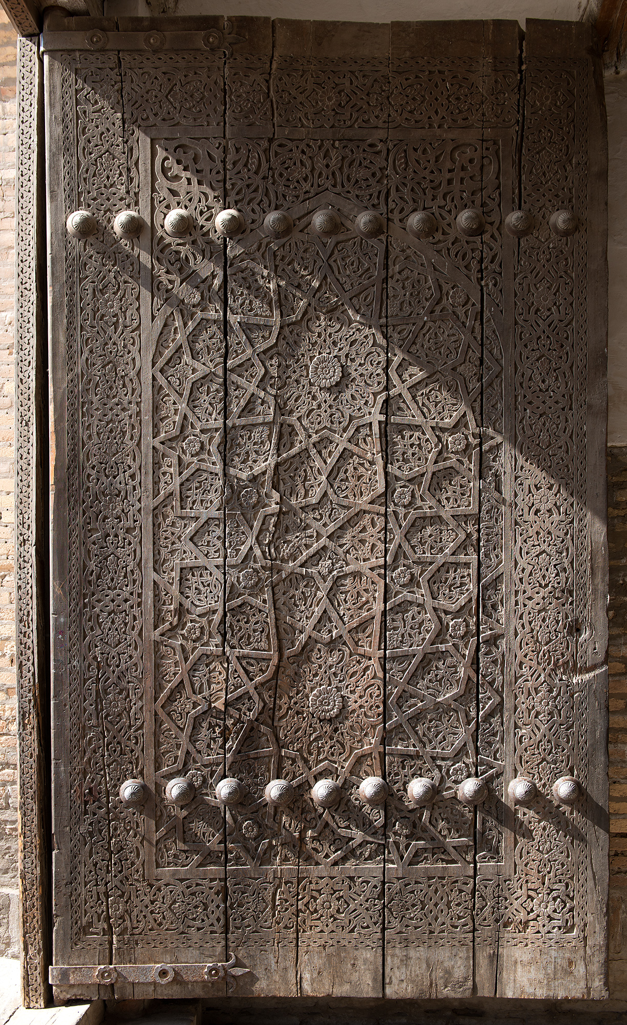 Belle portes ouvragée, Palvan Darvoza. Itchan Kala, Khiva.