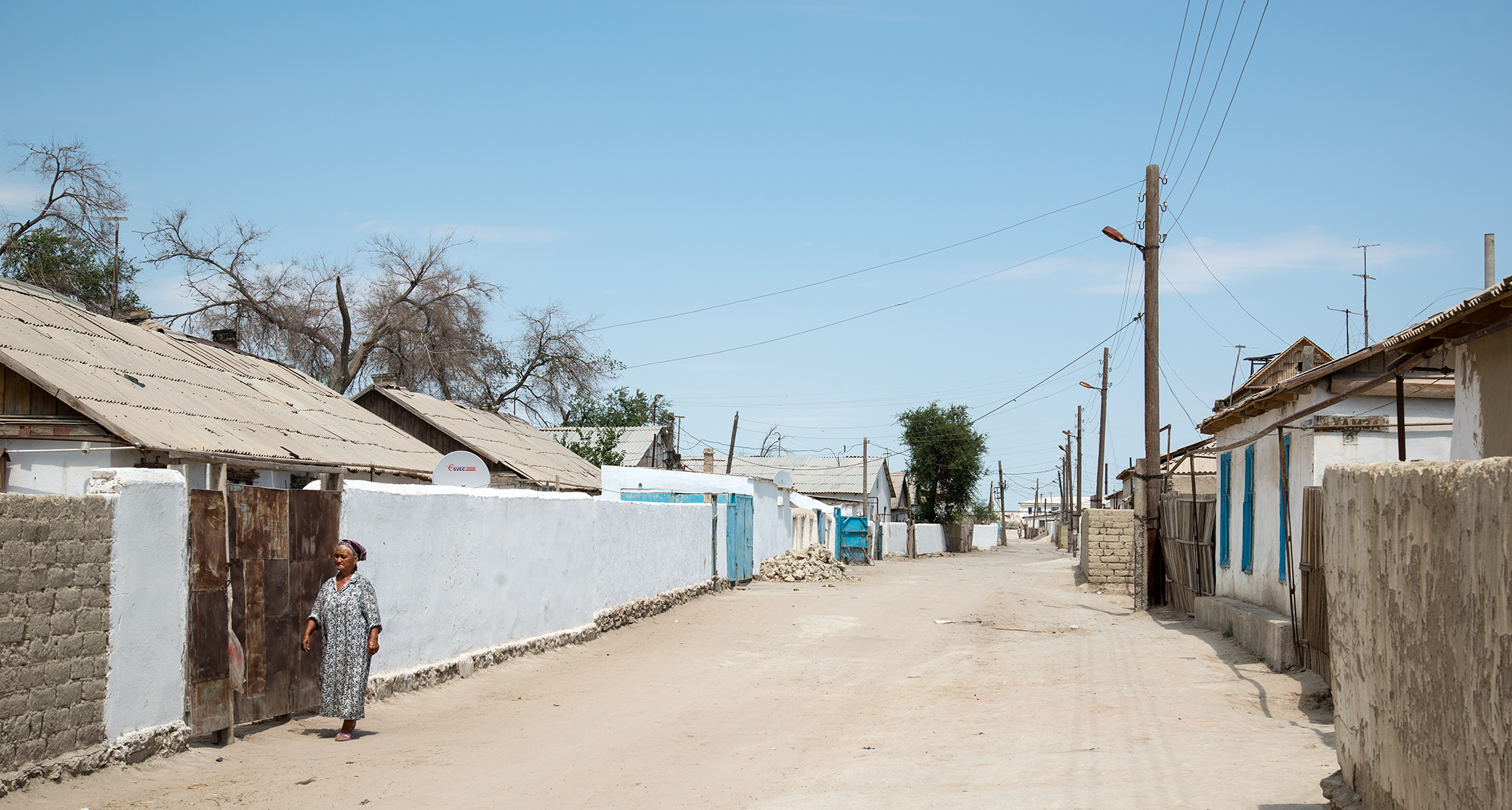 Ruelle de Moynaq, république du Karakalpakstan.