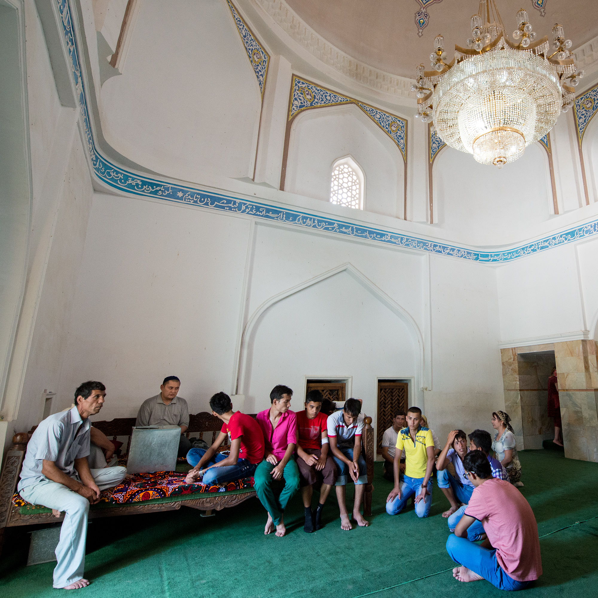 Intérieur du mausolée, nécropole Sulton Uvays Bobo, république du Karakalpakstan.