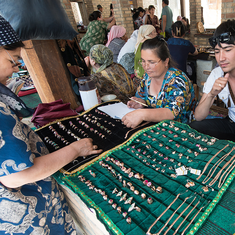 Au marché de l'or, Boukhara.