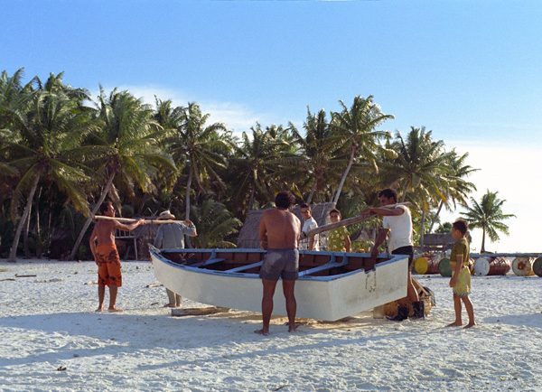 Retour de pche, atoll de Palmerston