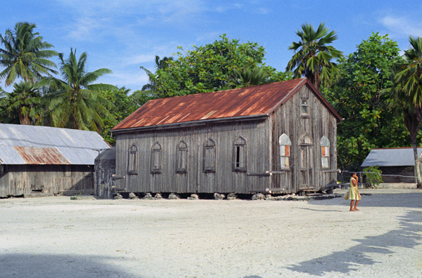 L'église, construite par William Marsters, atoll de Palmerston