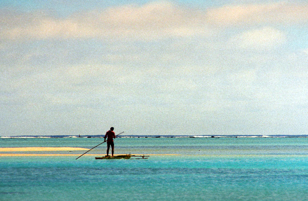 Pêche dans le lagon, Aitutaki, îles Cook