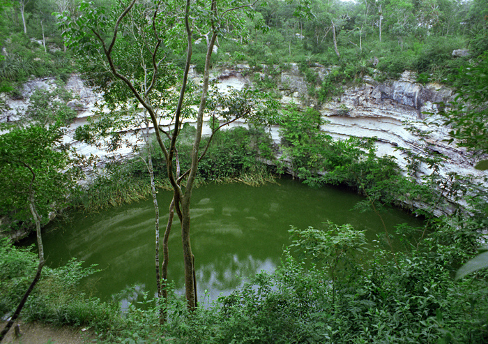 Le Cénote sacré, Chichén Itzá, Yucatán, Mexique