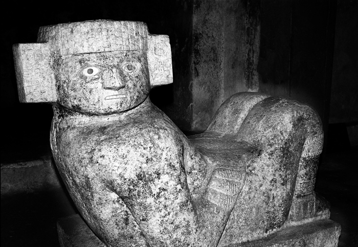 Le Chac Mool  l'intrieur de la grande pyramide, Chichn Itz, Mexique