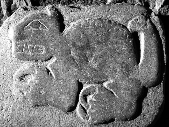 Stèle de jaguar très différente des autres, Chavín de Huántar, Pérou