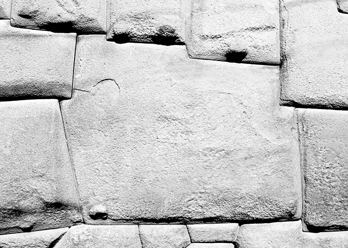 Ancien mur Inca, pierre des 12 angles, rue Hatun Rumiyoc, Cuzco, Pérou