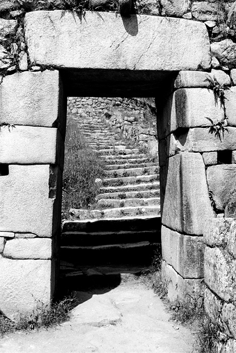 Une des porte de la cité du Machu Picchu, Pérou