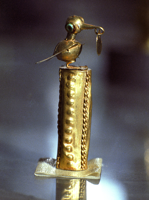 Statuette en or, culture Lambayeque, musée de Lambayeque, Pérou