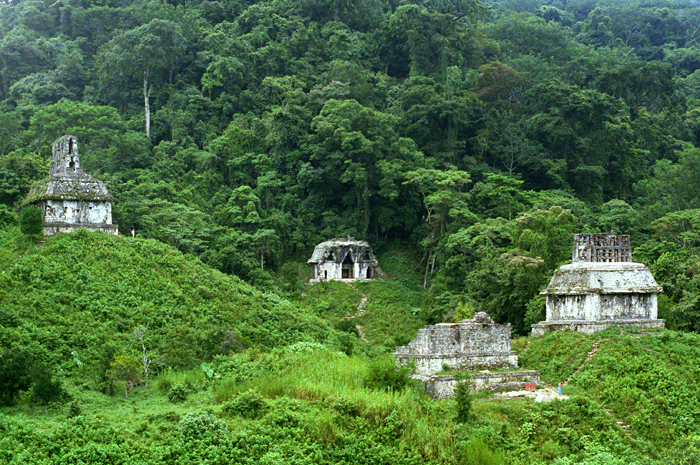 Les temples du Groupe de la Croix, Palenque, Chiapas, Mexique