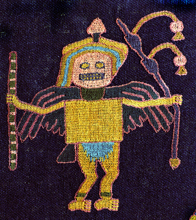 Textile Paracas, musée de Lima, Pérou