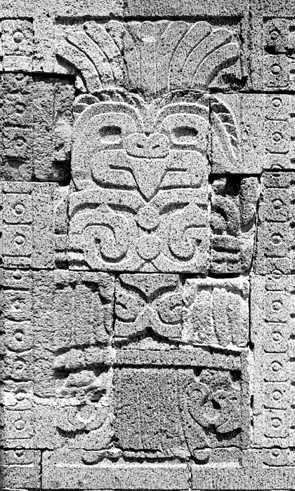 Oiseau Quetzal sculpt, Teotihuacan, Mexique