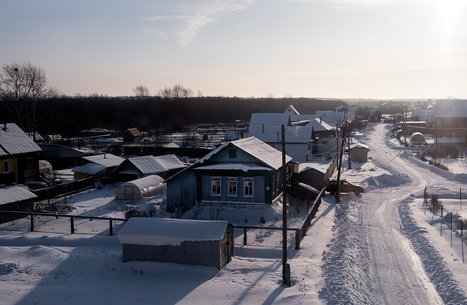 Vue depuis le transsibérien de Kazan à Irkoutsk, Russie