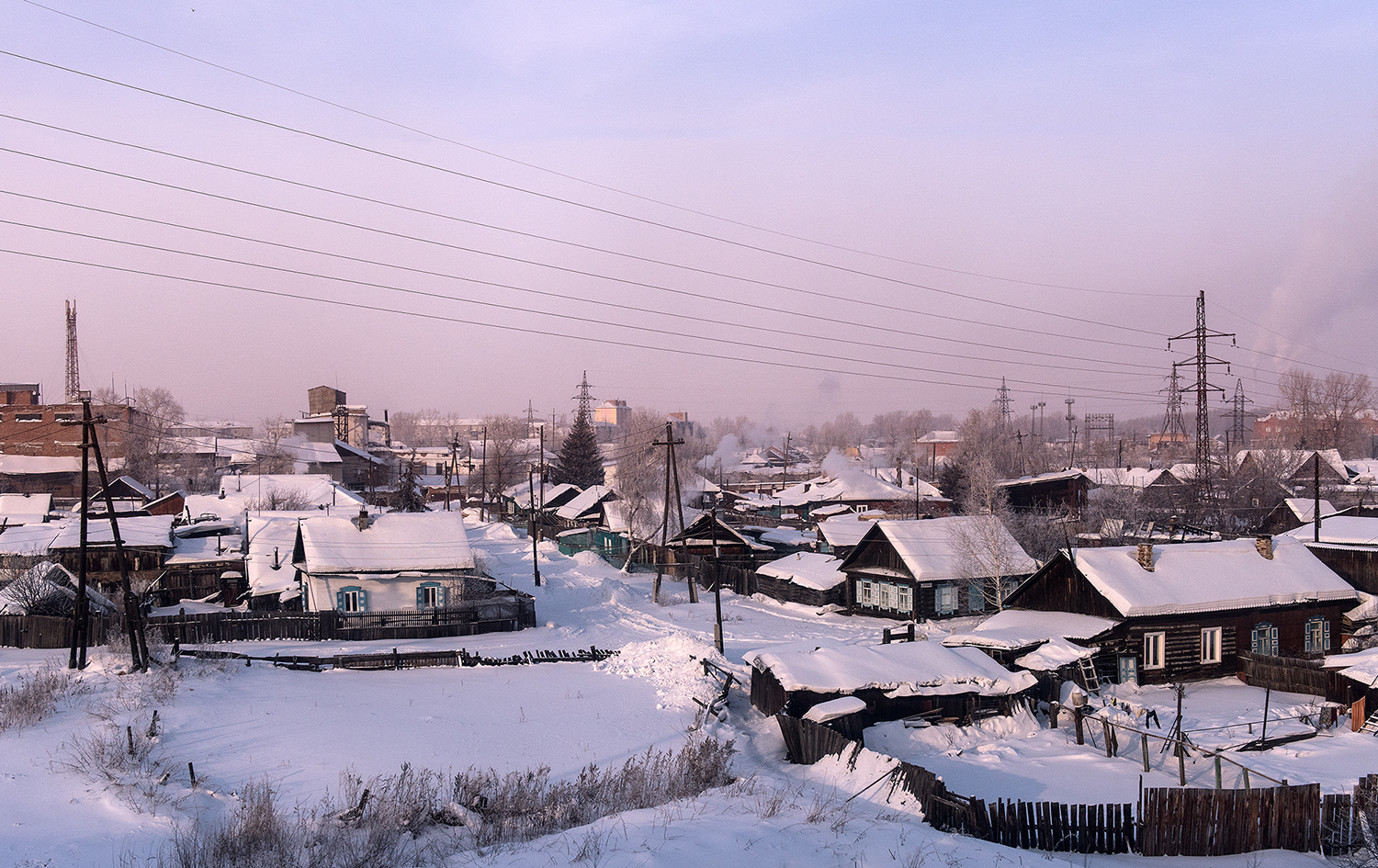 Petit village sibérien, Russie