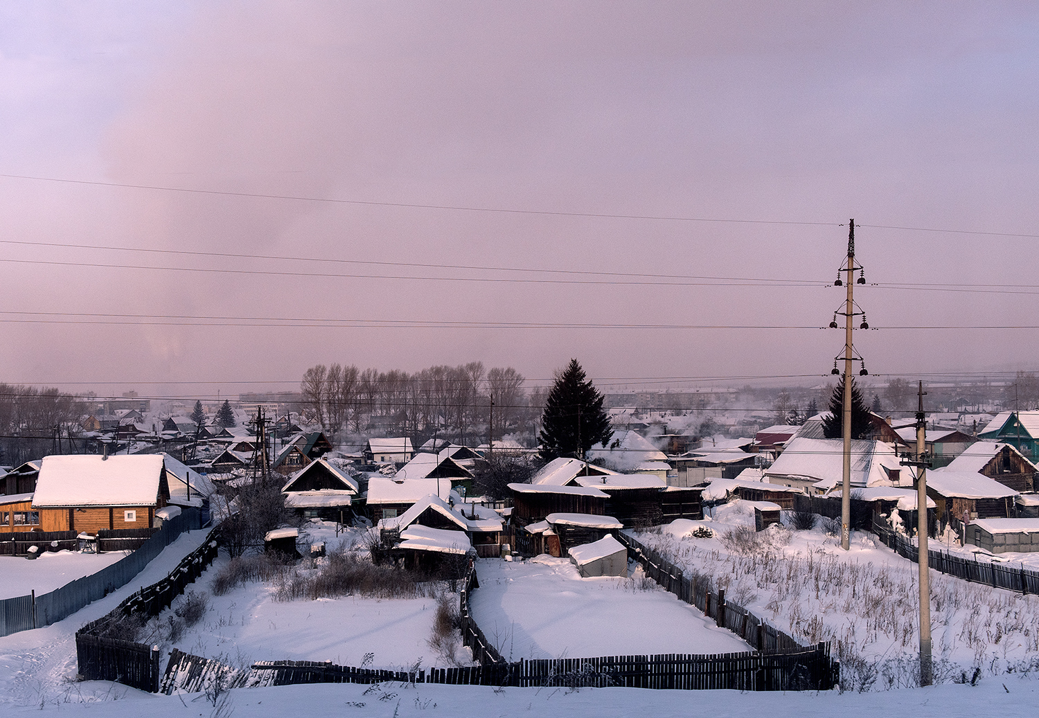 Petit village sibérien, Russie